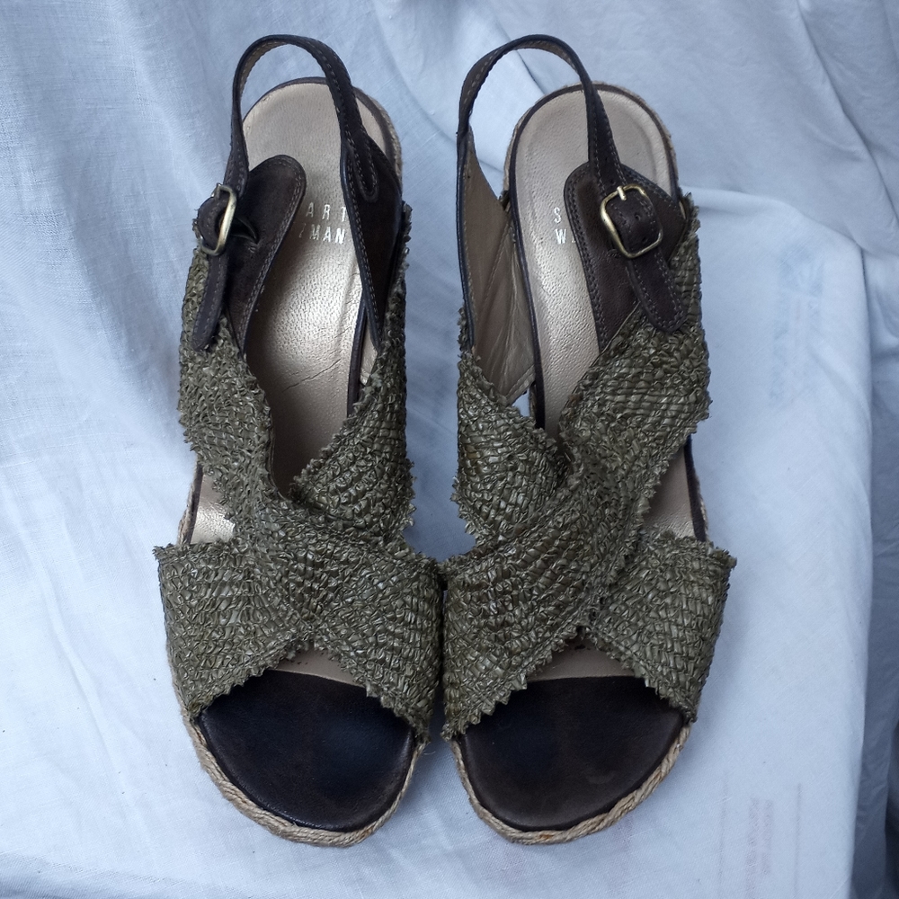 STUART WEITZMAN Olive Raffia Espadrilles - Picture 7 of 8